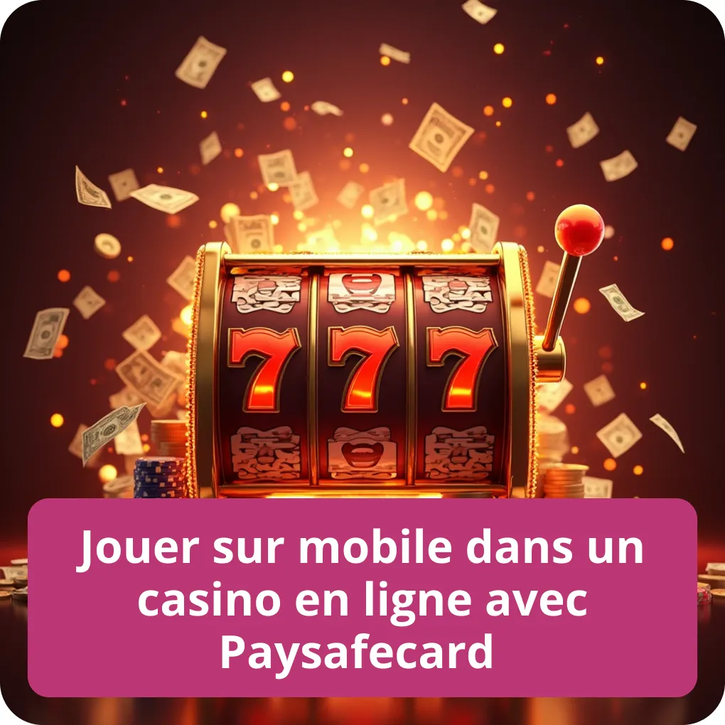 Jouer sur mobile dans un casino en ligne avec PaysafeCard